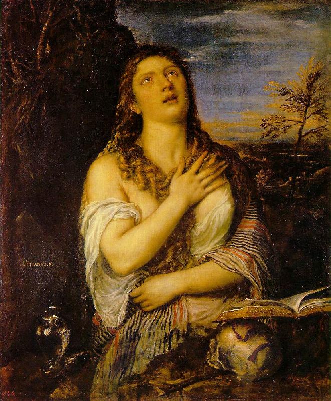 TIZIANO Vecellio Penitent Mary Magdalen r oil painting image